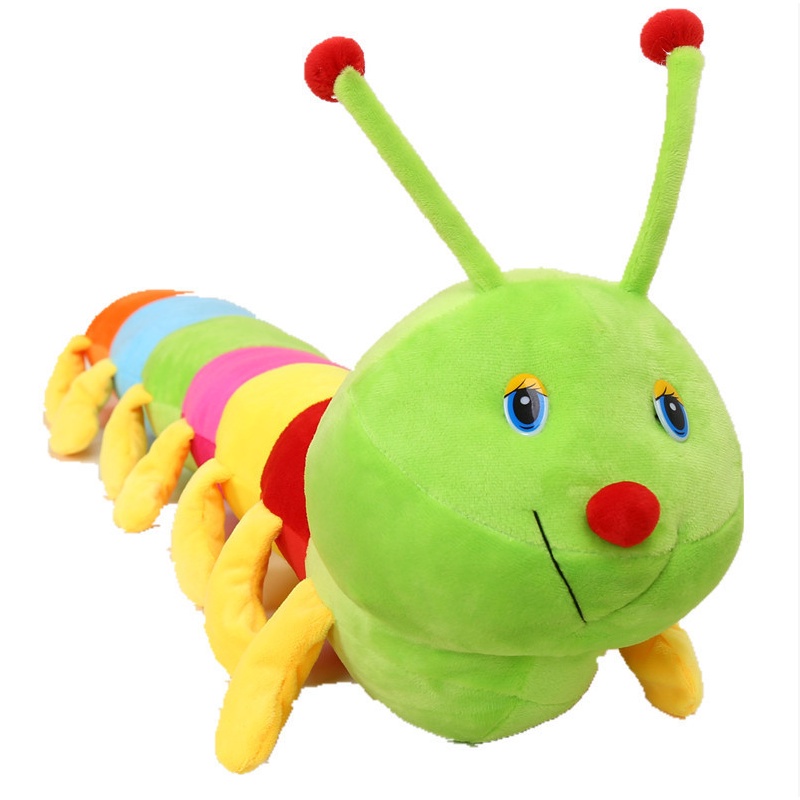 50/60/80/100/120/150cm Colorful Caterpillar Plush Toy Stuffed Animals Doll Long Body Pillow Gift