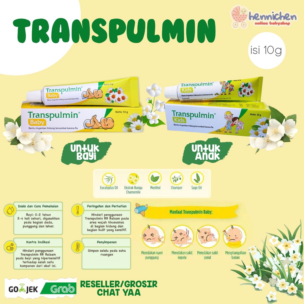 Transpulmin cream baby / anak 10 gr