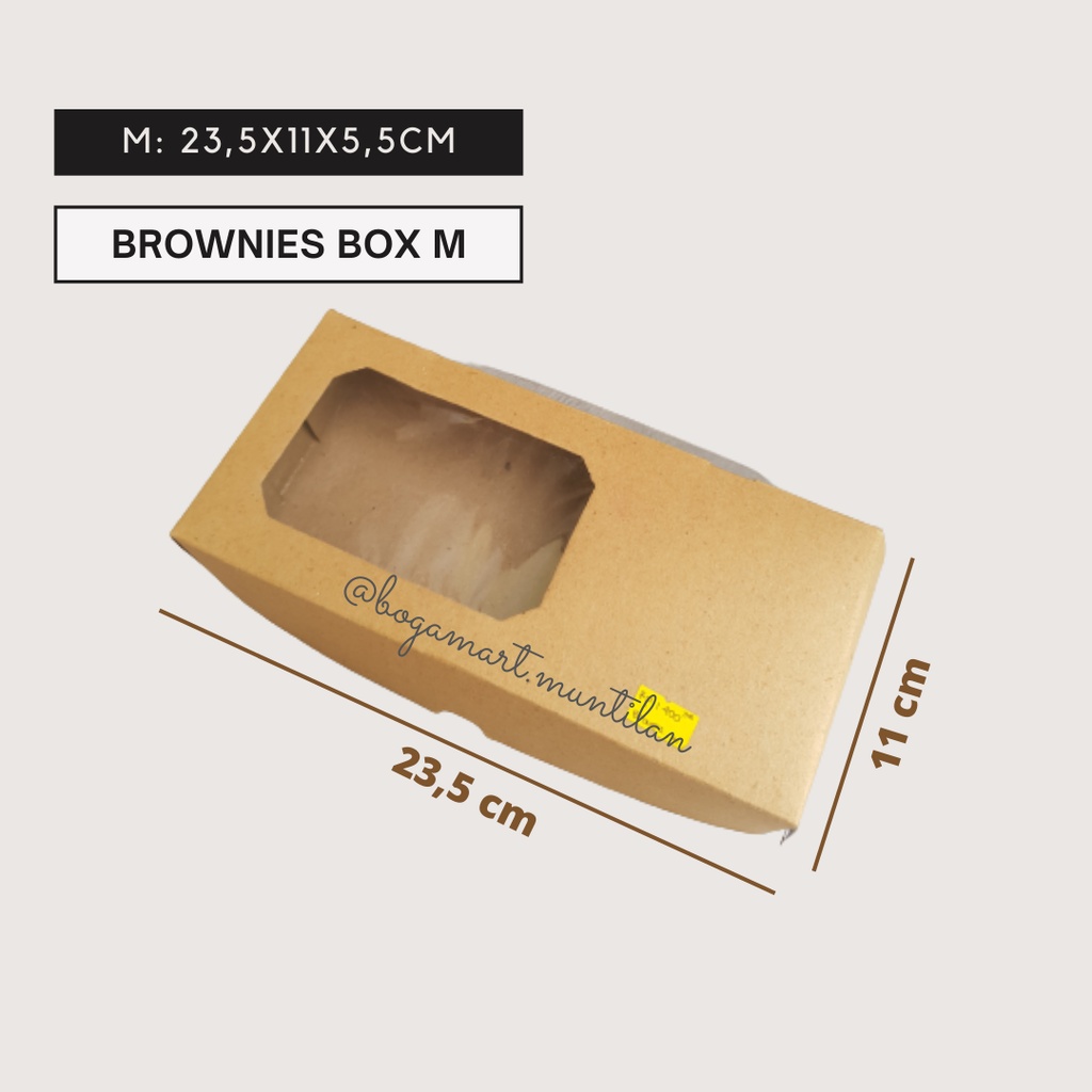 

Box Brownies M 23,5x11x5,5 / Dus Brownies M / Brownies Box / Kardus Brownies / Packaging Brownies / Kemasan Brownies / Box Makanan