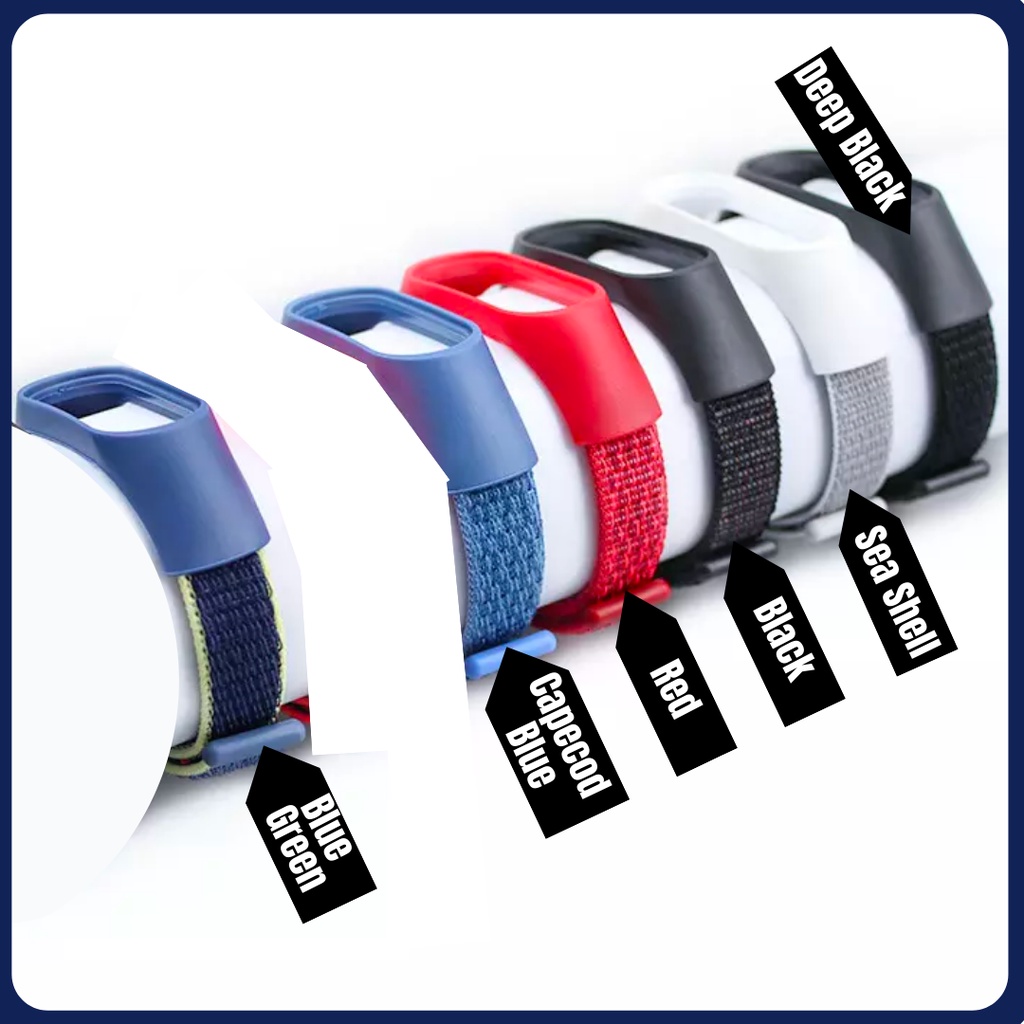 Nilon Strap untuk Ml band 3 4 5 6  Nylon Tali XlAOMl Ml Band 5 Band 6 Band 3 Band 4