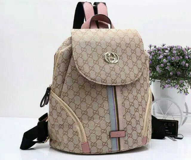 Tas ransel wanita guccl dobel saku backpack wanita