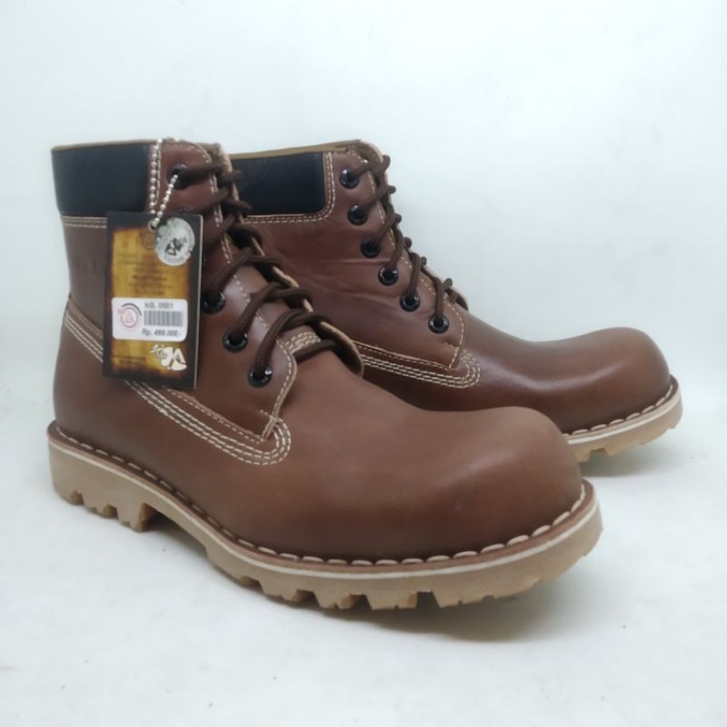Sepatu pria Safety boots kulit asli Mr.LA NB 501 S