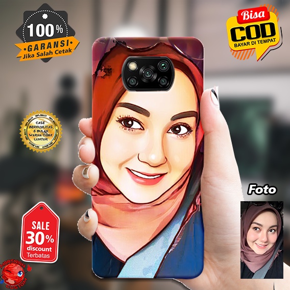 Case Custom Poco X3 NFC Kualitas High Grade Foto Sendiri / Luxury Glass Case Poco X3 NFC / Softcase 