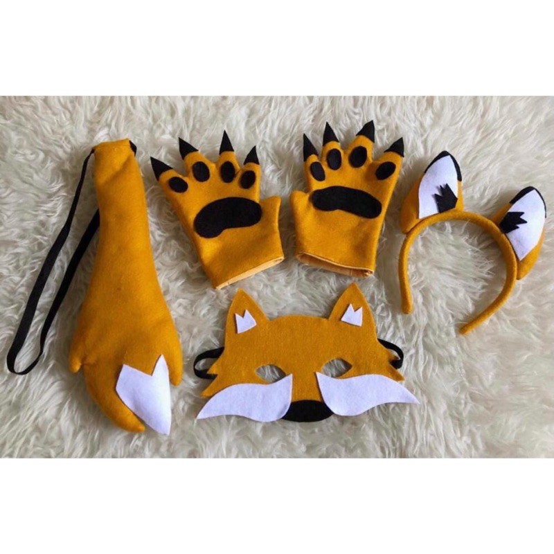 Topeng Serigala Wolf Topeng Rubah Fox Kostum Rubah Bando srigala Bando Rubah Hewan Swiper Cosplay Rubah Cosplay Srigala Kostum Serigala