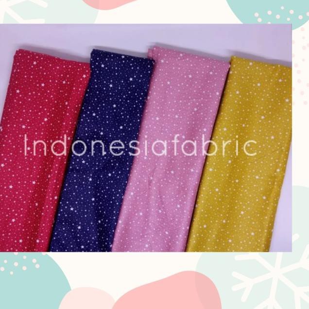 ➾ Kain Katun Jepang Tokai Senko motif Bintang Star per meter ➫