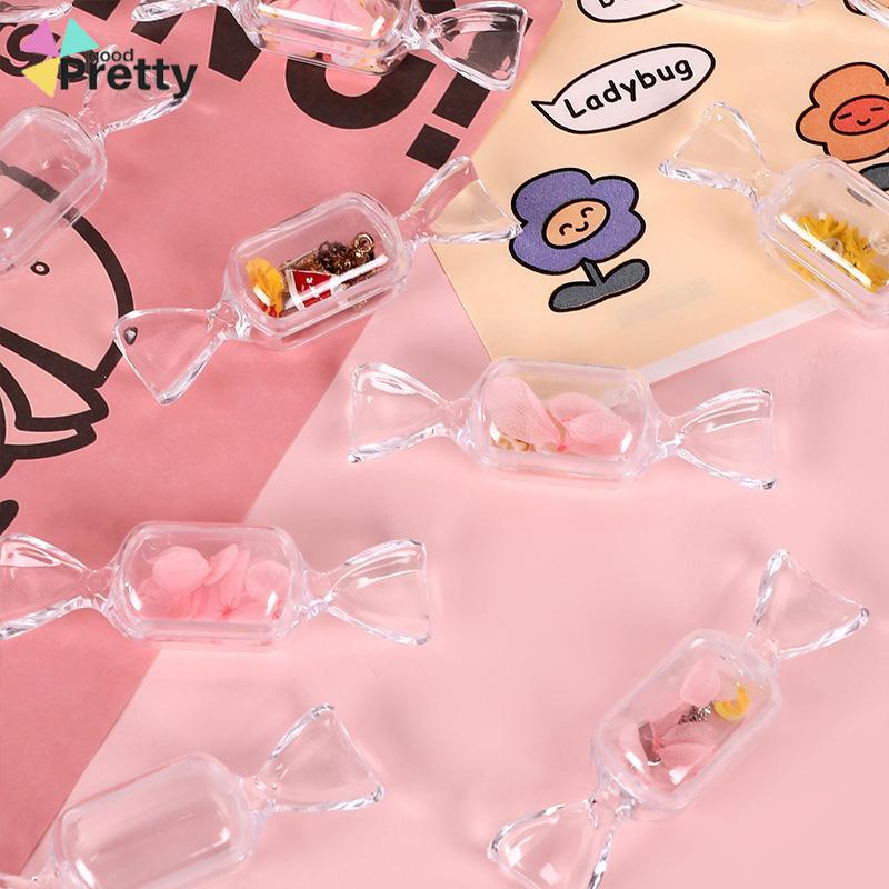 Permen Kreatif Kotak Penyimpanan Transparan Mini Portable Ring Earrings Jewelry Kotak Obat - PD