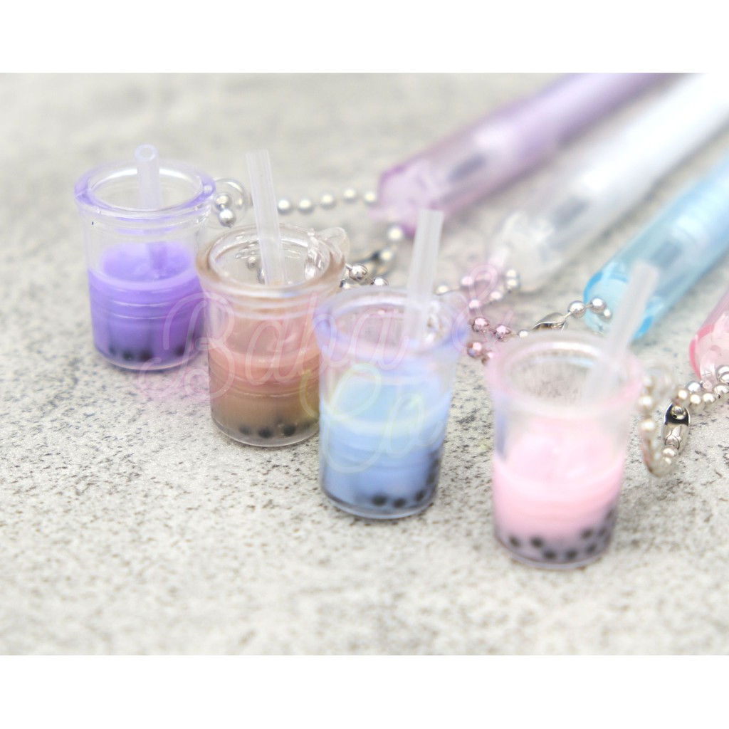 PEN BUBBLE TEA BOBA UNIK LUCU BOLPEN LUCU PENA UNIK PULPEN IMUT ALAT TULIS SEKOLAH KANTOR-3