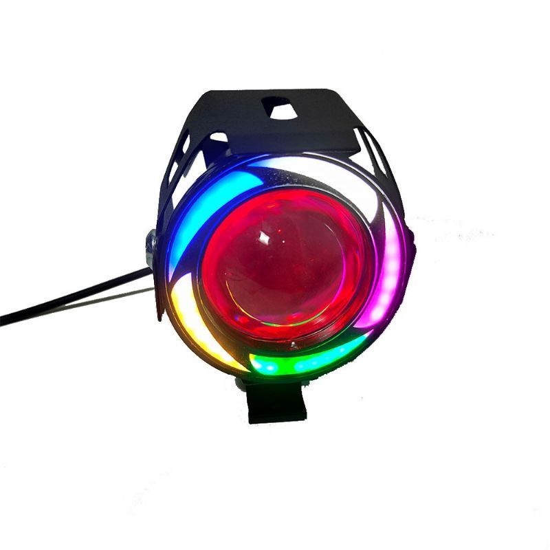 Lampu LED Tembak Sorot U7 5 Ring Transformer Cree AE DE Angel Eye Motor Mobil CR 5 Color 3 Mode Flash Sorot