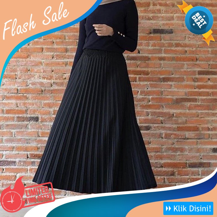 Ahlami Rok Plisket Rok Plisket Putih  Plisket Semua warna