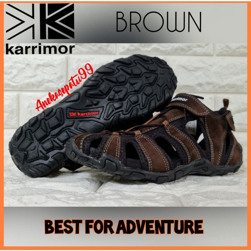 SANDAL GUNUNG OUTDOOR KARRIMOR SOL KARET ANTI SLIP / SENDAL SEPATU TRACKING HIKING COWOK KARRIMOR MTB