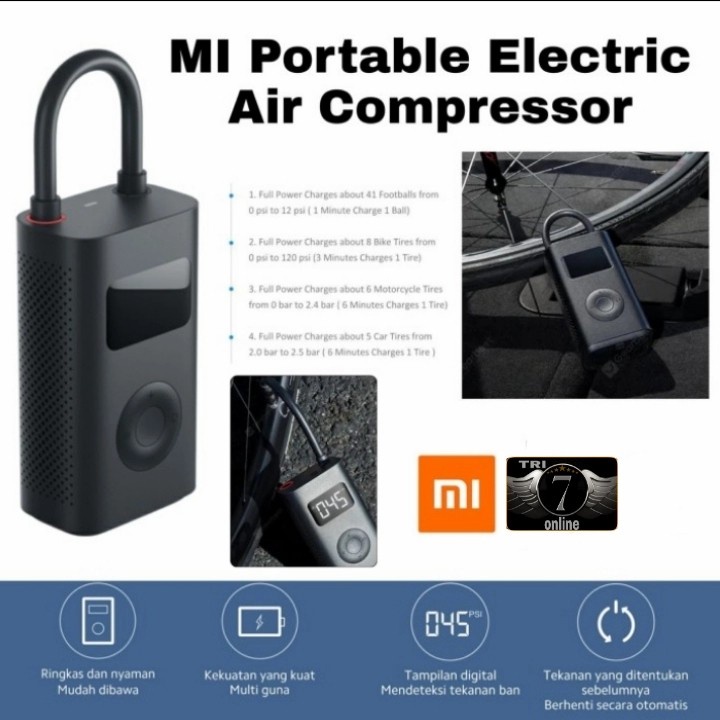 XIAOMI MI PORTABLE AIR PUMP POMPA BAN MOBIL ELEKTRIK WITH LED LAMP