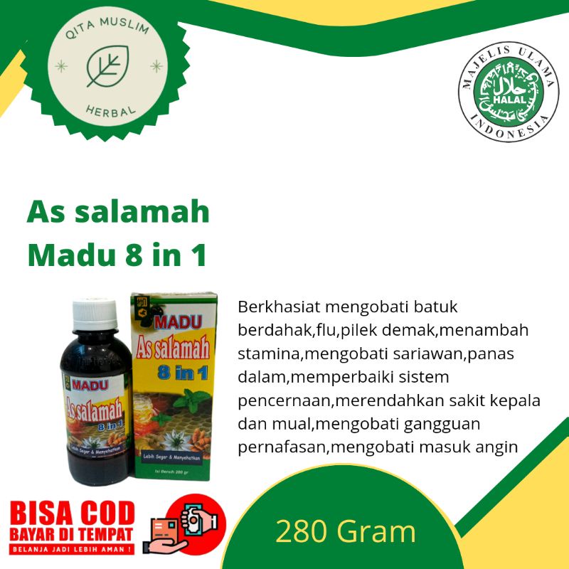 

Madu Assalamah 8in1 ( merededahkan batuk,Pilek,Demam )