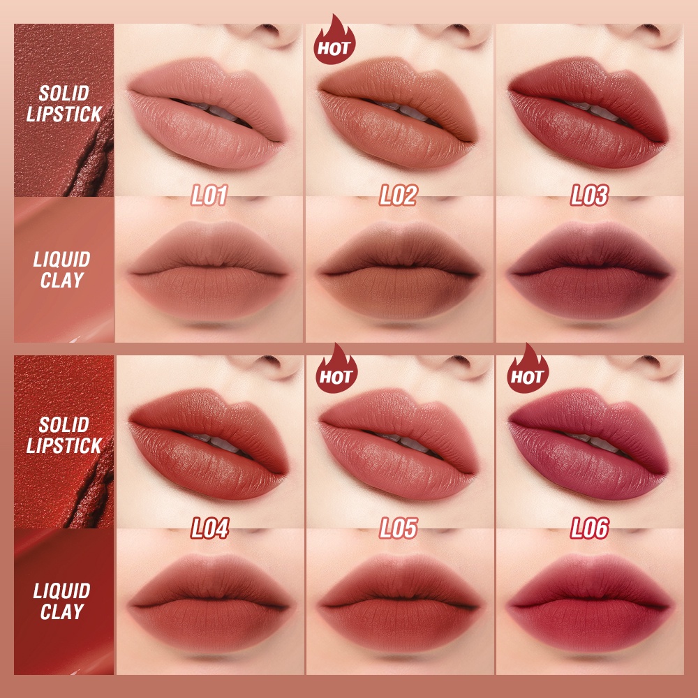 ★ BB ★ O.TWO.O Splendid Matte Double Ended Lipstick - Intense Color Dual-Stick 2 In 1 Liquid Matte Misty Velvet Lip Tint - Lip Glaze | O TWO O