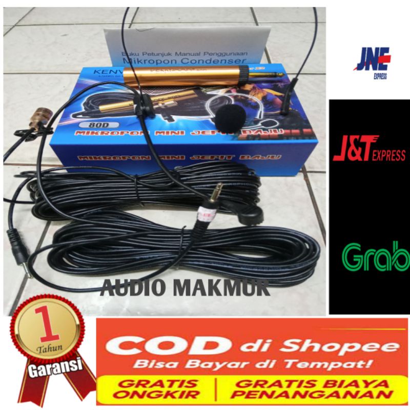 MIC KENWOOD 80D MICROPHONE KABEL 80 D BUAT PENGAJIAN SHOLAT IMAM