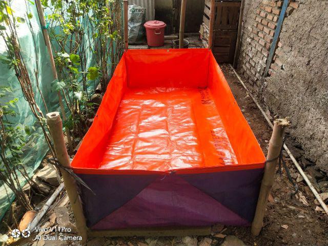 Terpal Kolam Ukuran Mini Uk[150x50x25] Type A5 Korea Kualitas Sedang Cocok Buat Ikan Koi Dan Cupang