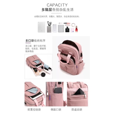 Tas Ransel Wanita Cantik Import Batam Dollyn Cabella - Tas Ransel Fashion Wanita Remaja 2IN1