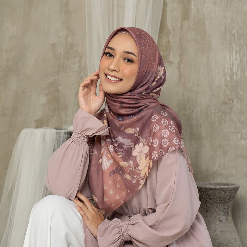 Hijab denay segi empat Lasercut MS Hijab /kerudung motif terbaru-MS 136