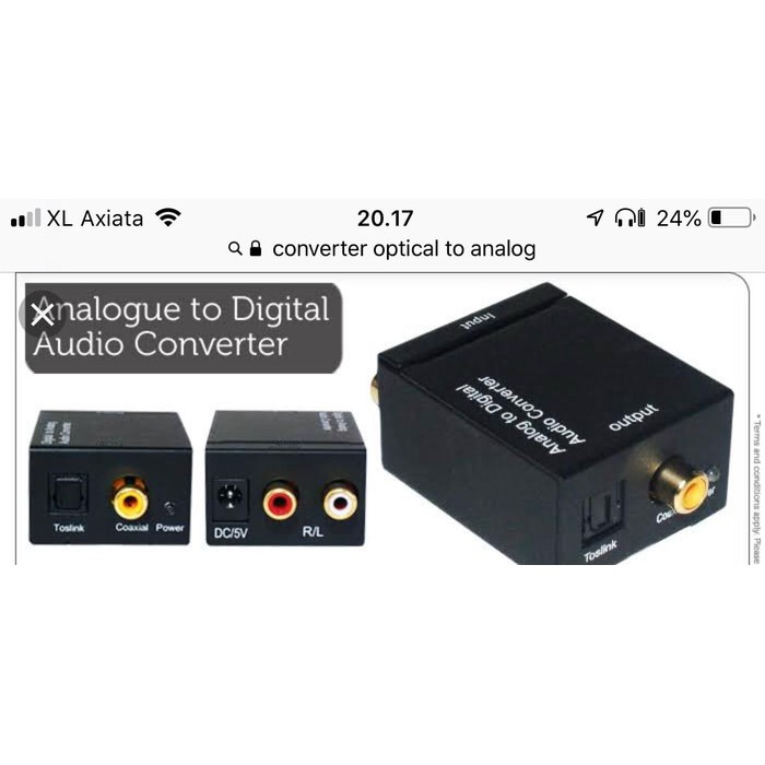 Paket Kabel Toslink 1.5M &amp; CONVERTER Optic Digital to RCA Analog Audio - Paket Hemat