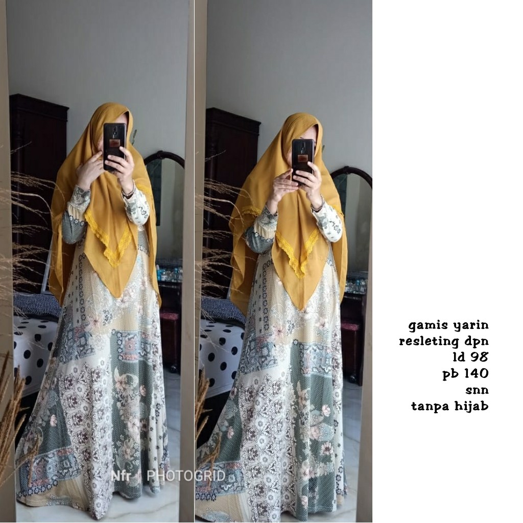 gamis yarin melar allsize fit L ld 98 busui