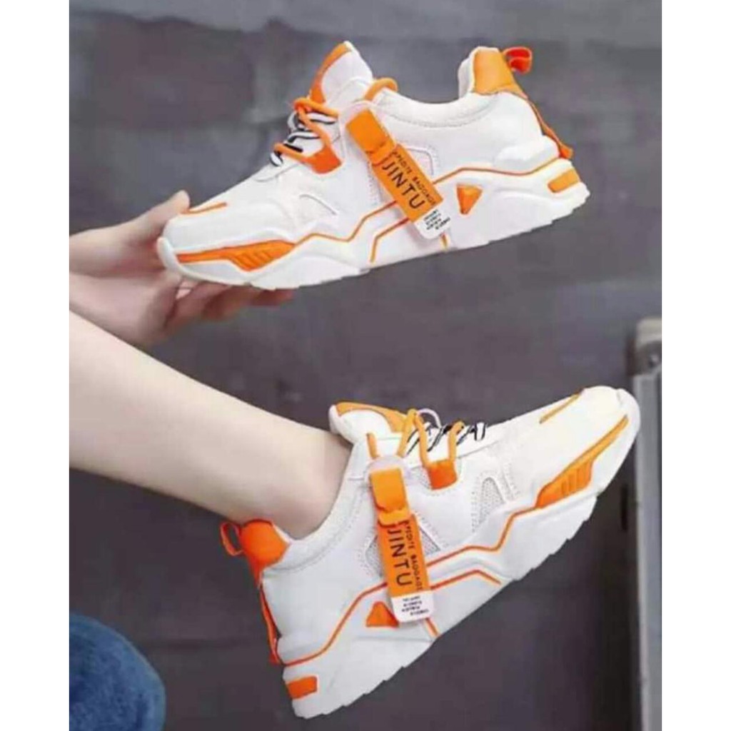 ARY_Shoes- Sepatu Sneakers Putih Wanita Korea Jintu SEMI IMPORT Terbaru Terlaris