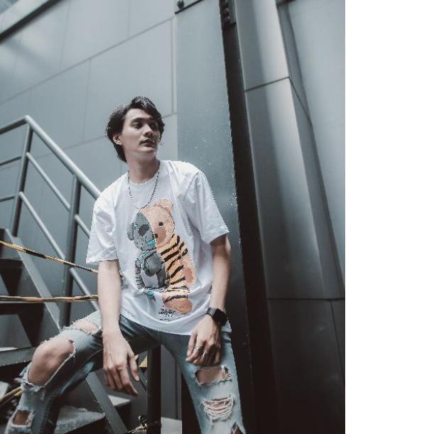 ♘ QuinArt Robo Bear WHITE ( T shirt / Kaos UNISEX ) ➪