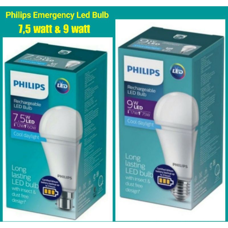 EMERGENCY LED PHILIPS 7.5 WATT LAMPU DARURAT