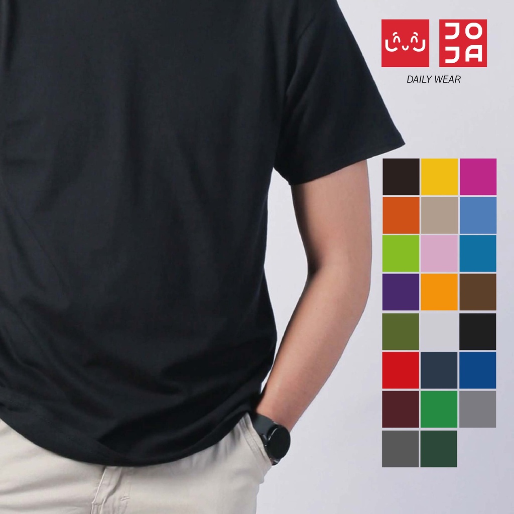 Kaos Polos Pria Import Cotton Combed 30s Lengan Pendek Round Neck Reguler Fit