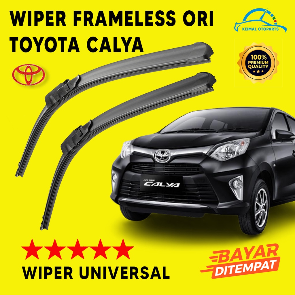 Wiper Calya Sigra Sapuan Kaca Mobil Model Frameless Banana Karet 1 Set Ori Variasi Wiper Mobil
