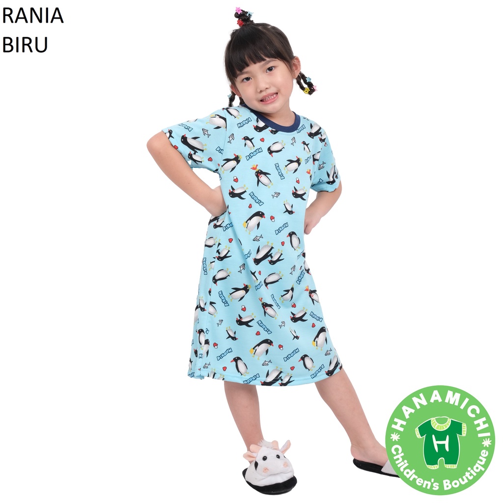 Hanamichi RANIA Dress Anak Lengan Pendek Full Print