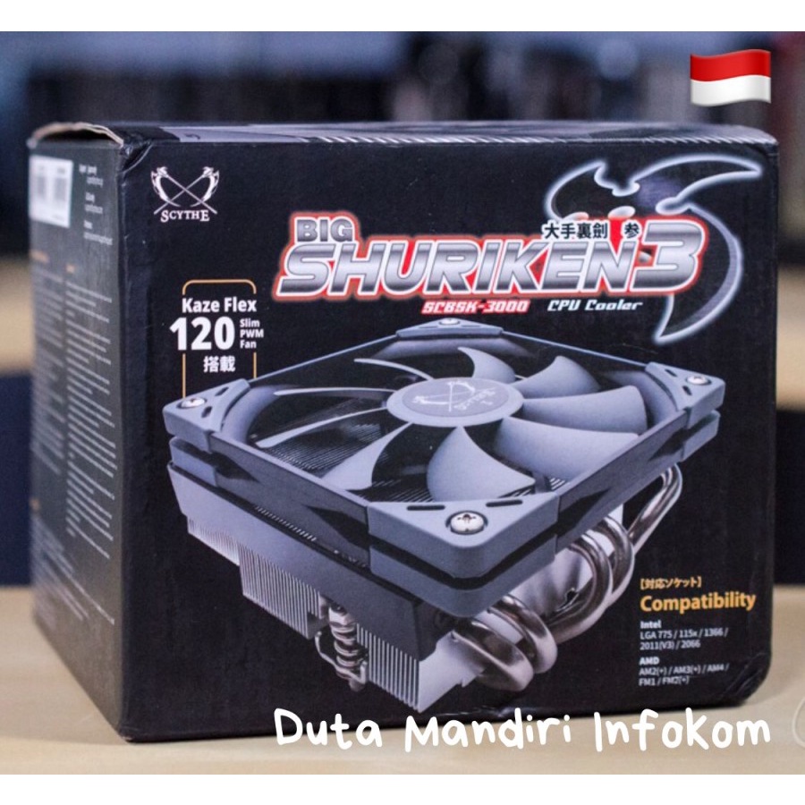 Scythe Big Shuriken 3 - Low Profile Air CPU Cooler for Intel & AMD