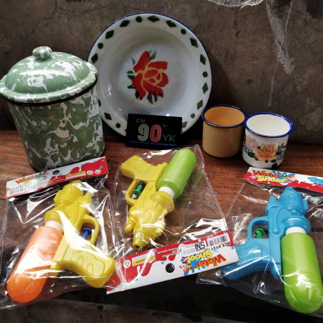 PISTOL AIR 1 Tangki Tabung Kecil 8cm. Mainan Tembak-Tembakan Pestol jadul 90an. MURAH.