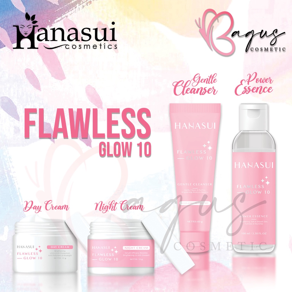 ⭐ BAGUS ⭐ Hanasui Acne Treatment Series | Hanasui Flawless Glow 10 Series | Cleanser Toner Essence Day Night Cream Spot Gel