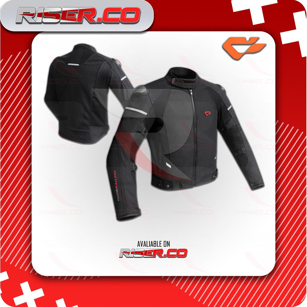Jaket Motor Contin - ZIRKON Black