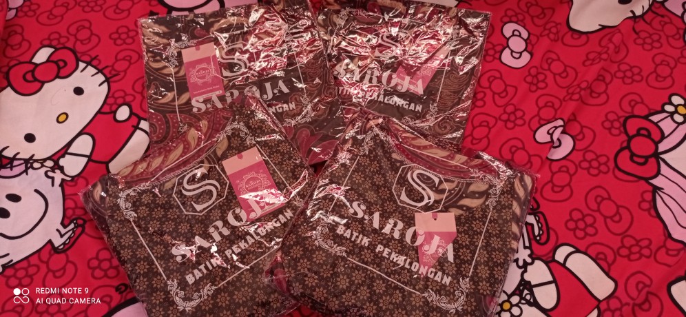 Couple Jessy Puser Merah Terbaru • Kerah Jas Berbusa • Sarimbit Batik • Couple Keluarga •