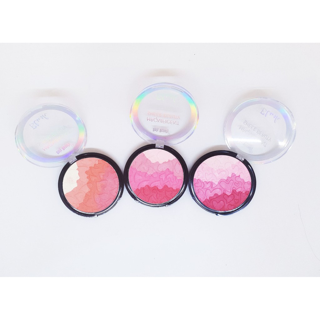 BLUSH ON ONLY BEAUTY PEACH BLUSHER 3 WARNA MAGNIFICENT SHERR BEAUTY