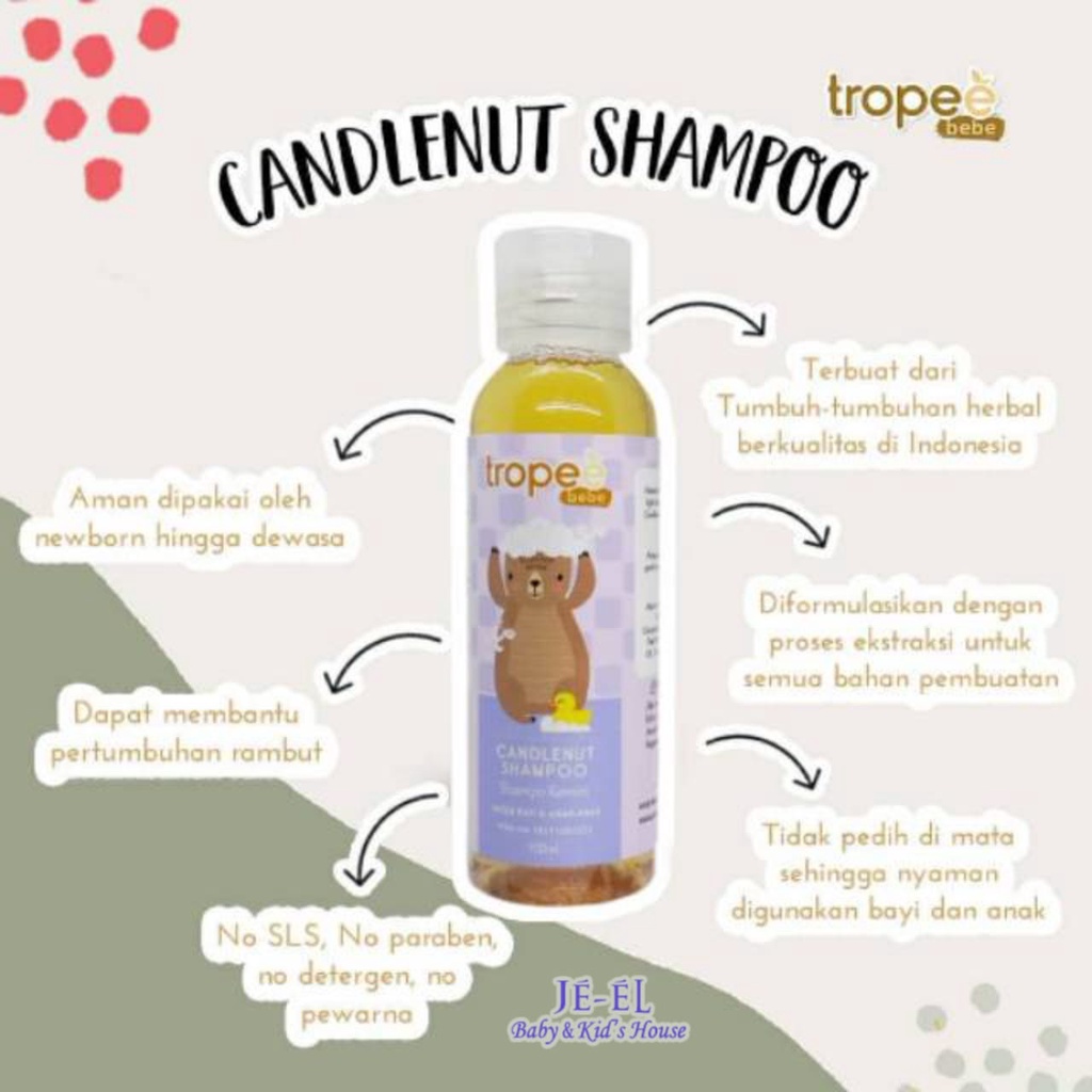 Tropee Bebe Candlenut Shampoo 100ml / Shampo Kemiri 100ml