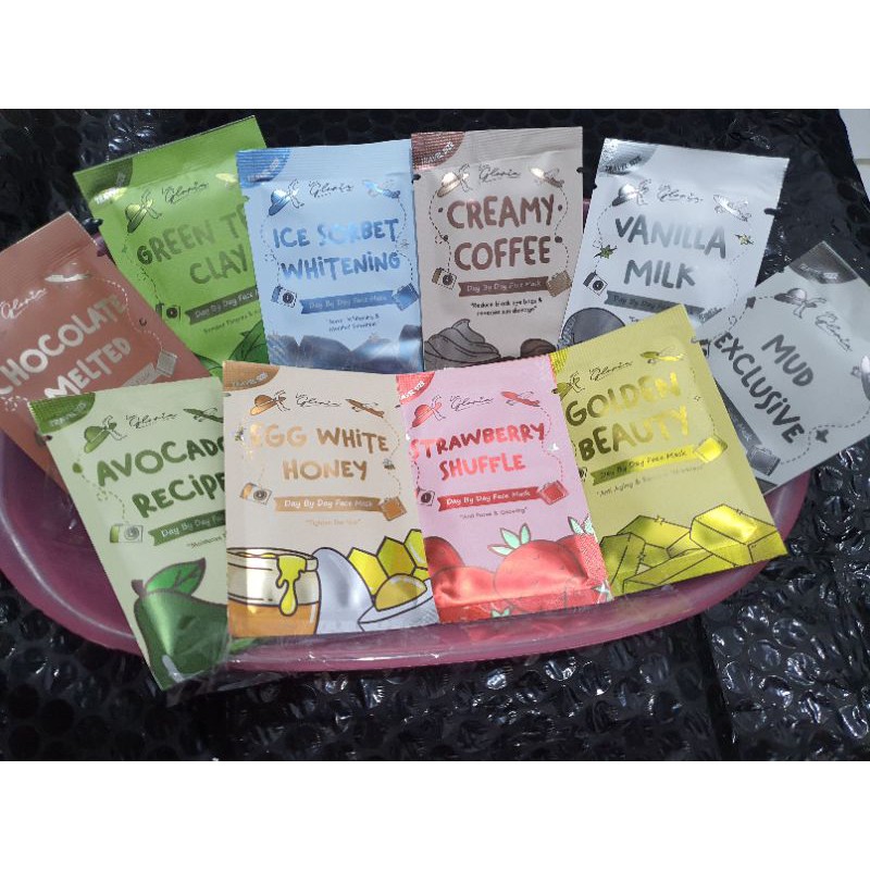 DIST RESMI - TRAVEL SIZE Masker By Lea Gloria 10 gram Masker Wajah Organik BPOM Ready Original