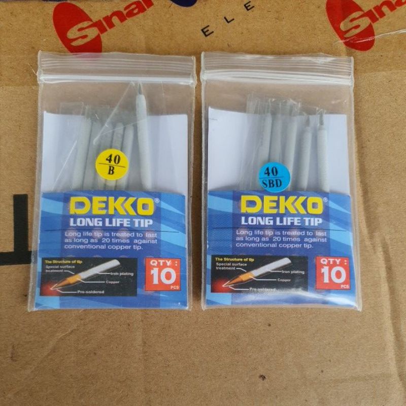 MATA SOLDER DEKO 40W TIP DEKKO UJUNG LANCIP/ TUMPUL