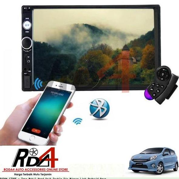 Tape Mobil Head Unit Double Din Mirror Link Android Agya rod4 Kualitas Baik