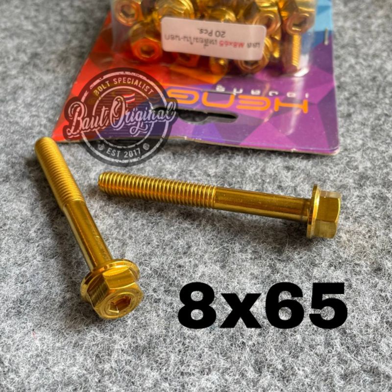 baut probolt 2kunci 2 kunci stainless 8x65 drat 12 panjang 6.5 cm original heng