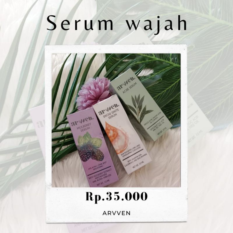 Serum Wajah Arvven | Skincare Arvven Skincare Serum Wajah Acne Serum Snow White Serum | Skincare Mur