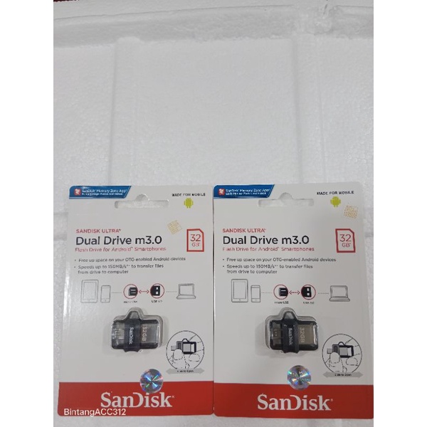 OTG FLASHDISK SANDISK 32 GB 100%ORIGINAL