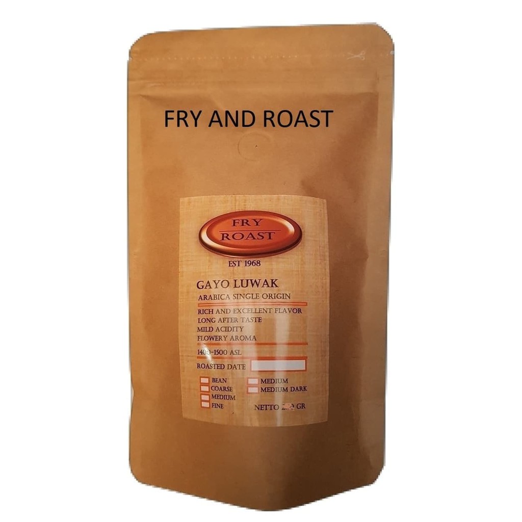 

KOPI ARABIKA GAYO LUWAK LIAR 500 GRAM BIJI DAN BUBUK - kkp783