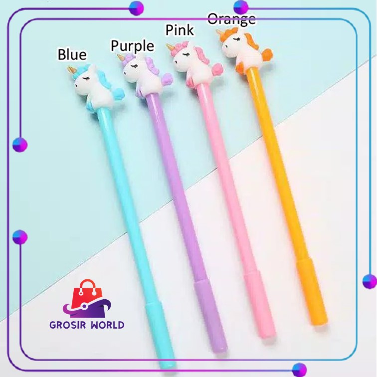 

PULPEN KARAKTER LUCU TINTA GEL BLACK BABY UNICORN CHUBBY CUTE TERMURAH