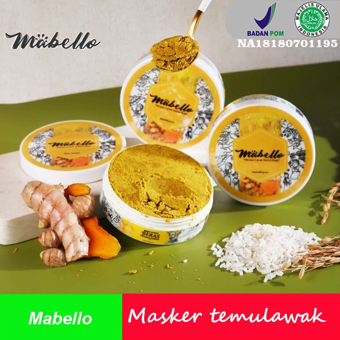 Mabello masker temulawak lulur rempah mabelo bedda lotong bedak lotong