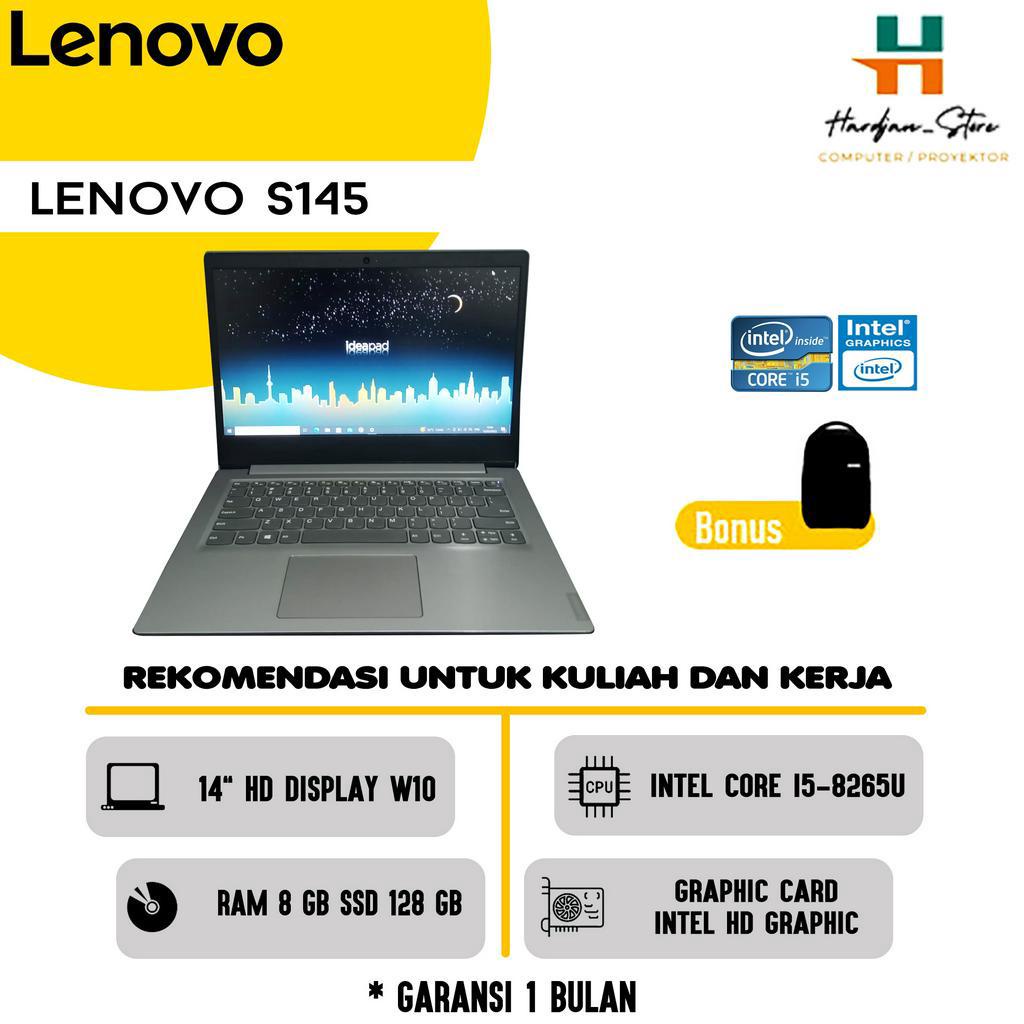 LAPTOP SECOND LENOVO S145,LIKE NEW, Core I5 - 8250U, RAM 8 GB,SSD 128 GB