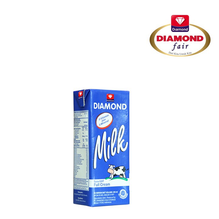Diamond Uht Milk Full Cream 200ml