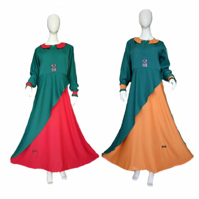 IBM - GAMIS BALOTELI POLOS KOMBINASI/GAMIS BUSUI / GAMIS JUMBO / GAMIS LEBARAN / GAMIS TANGAN REMPEL