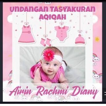 Undangan aqiqah dan tasmiyah Digital bentuk file video