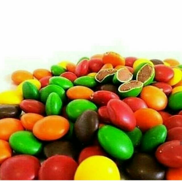 

Coklat ChaCha Kiloan Warna Warni 250gr 500gr Snack cokelat kacang Murah